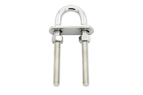 Vinland Marine stainless steel stern eye U-bolt with welded plate for boat bow and stern tie-downs