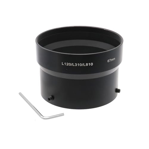 67mm Lens Adapter Tube for Nikon CoolPix L120 L310 L810 – Compatible with UV/CPL/ND Filters and Macro/Telephoto Lenses, Black