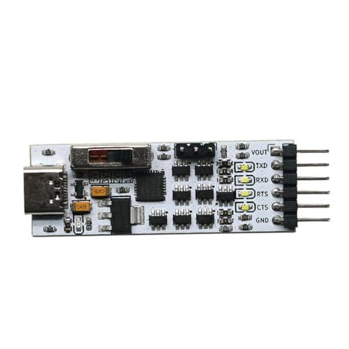 USB to TTL Serial Modules Multi Level Serial Converter Supports 5V/3.3V/2.5V/1.8V Quad Level Switching Optional Serial Master Chip FT232 CH340 CP2102 High Speed Stable USB to uart Module(TC,CP2102)