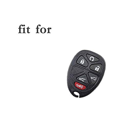 [Australia - AusPower] - Silicone Cover Protector Case Holder Skin Jacket Compatible with CHEVROLET BUICK GMC CADILLAC SATURN 6 Button Remote Key Fob CV4608 Black 