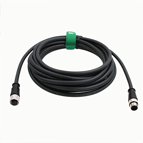 in-Sight Remote Head Camera Cable for Cognex M12 A-Coded 8 pin Female to 8 pin Male 5M