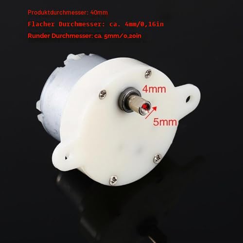 FTVOGUE High Torque 12V DC Motor Slow Electric Motor Gearbox 3RPM 4mm Shaft Diameter Micro Motor