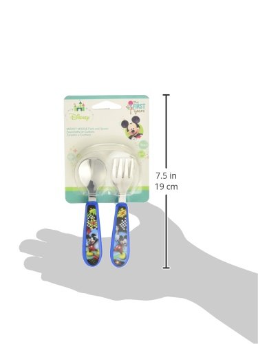 The First Years Disney Baby Mickey Mouse Stainless Steel Flatware for Kids (Pack of 5) 2 Piece Set (Pack of 5)