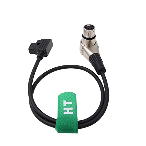 Elbow XLR 4 Pin Female D-tap Coiled Power Cable for Blackmagic URSA Mini Pro, SmallHD 1703 2400 Monitor, Sony F3 F5 Venice, Canon C300 MKIII C700 24"