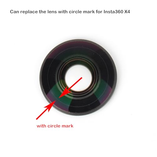 Replacement Camera Lens for Insta360 X4 Action Camera Repair Part Accessories with circle mark, 1pc