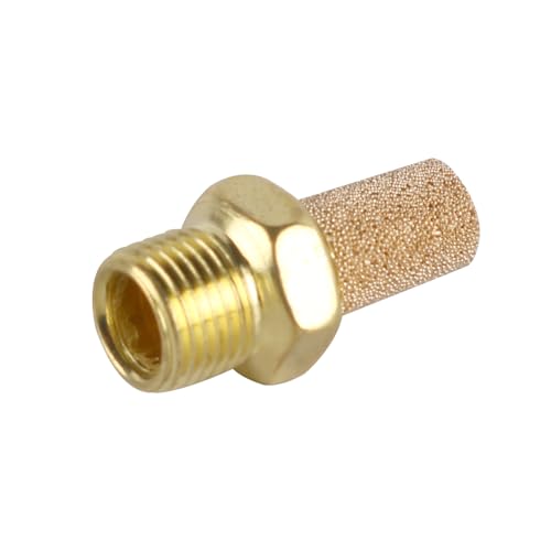 Copper Air Valve Muffler 1/8" BSP Male Thread Pneumatic Exhaust Muffler Pneumatic Muffler Flow Control