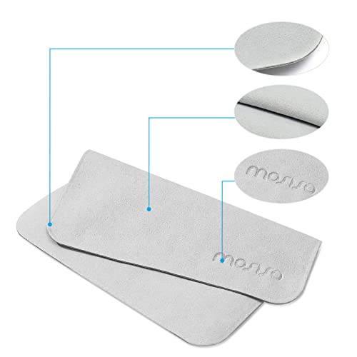 MOSISO Polishing Cloth, 2PCS Electronic Screen Cleaning Cloths, Grey
