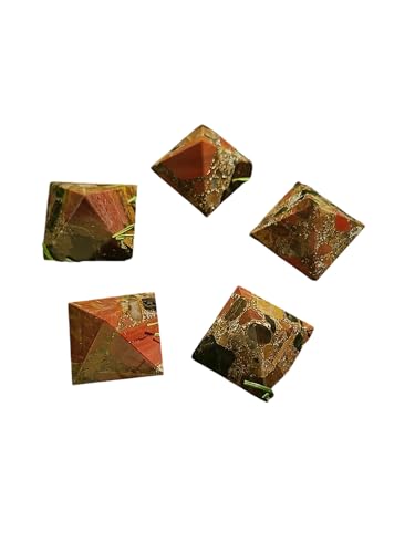 1"inch Red Jasper Crystal Pyramid Natural Crystals and Healing Stones Red Jasper Pyramids Red Gemstones for Meditation Reiki Energy Balancing Good Luck Gifts 2PCS