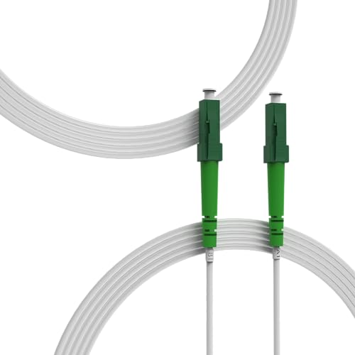OS2 White Fibre Optic Cable LC/APC to LC/APC (10 m) Patch Cable, Simplex Single Mode FTTH Fibre Optic Cable LC/LC 10 m OS2 (white) LC/APC - LC/APC Simplex 1