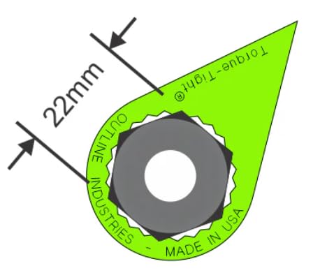 22mm (7/8") Lug Nut Indicators, Green, 100-Pack, Made in USA 100 Pack