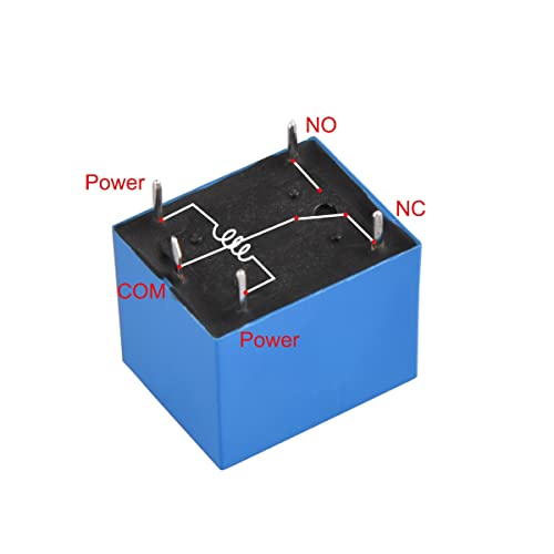 Heschen PC Relay SRD-24VDC-SL-C DC24V Coil SPDT 10A 250VAC 5 Pin Terminals Pack of 2
