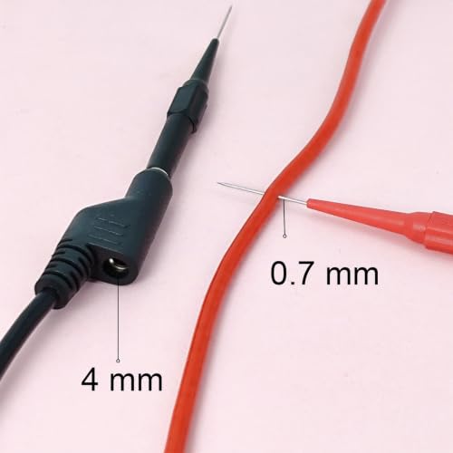 8pcs Multimeter Test Leads Set with 4mm Banana Plugs | 8 piece set includes 2 double banana plug cables, 2 alligator clip cables and 4 fine test probes in red/black