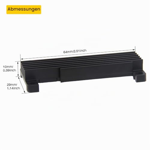 Geekworm Raspberry Pi Zero 2W Aluminum Heatsink Cooler (C296) | 10mm height, passive cooling