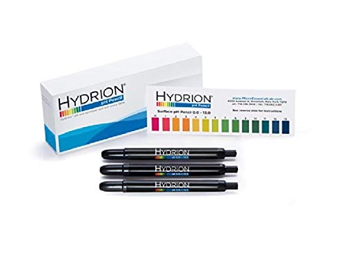 [Australia - AusPower] - Micro Essential Lab P-12M Hydrion Insta-Chek Surface pH Pencils, 0 - 13 pH (Pack Of 3) 