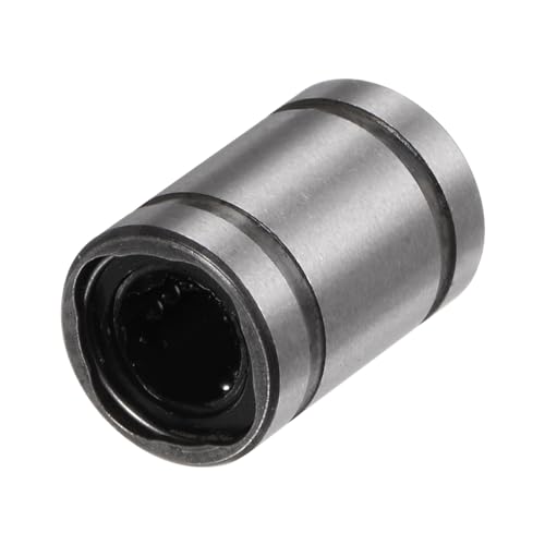 sourcing map 12pcs LM5UU Linear Ball Bearings, 5mm Bore Dia, 10mm OD,15mm Length, Linear Motion Bearing for CNC Machine Tool 3D Printer 12