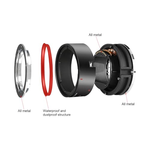 Meike Metal Lens Adapter EF-EOSR Auto-Focus Mount Converter for Canon EF/EF-S Lens to EOS-R EOS-RP R5 R6 R7 R10 C70 and RED Komodo Cameras MK-EFTR-A