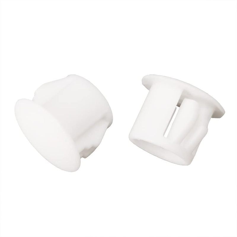 [Australia - AusPower] - Hole Plugs 3/8" Plastic Flush Type Hole Plugs Snap in Locking Hole Tube Screw Caps Drilling Cover Plugs Fastener Covers for Kitchen Cabinet Furniture White 100 Pack 10mm(3/8") 