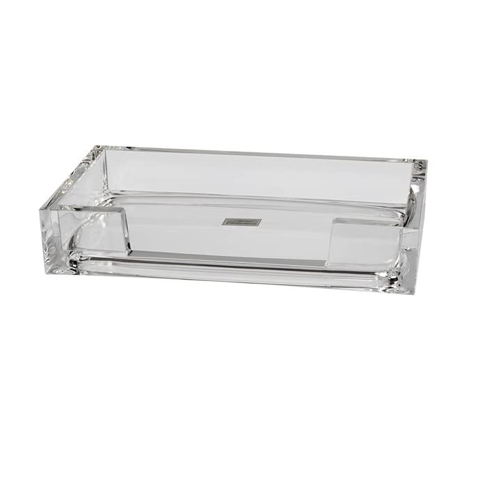 Collection Clear CreativeWare acrylic hotel guest towel holder for paper towels, sleek and modern bathroom accessory.