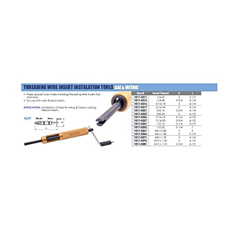 HHIP M8 x 1.25 threading wire insert installation tool for helical threaded inserts