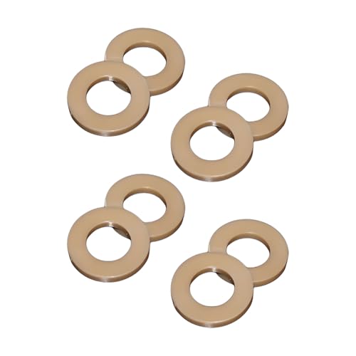 10pcs happinesspark M2.5 PEEK plastic metric flat washers, brown high-temperature chemical-resistant design