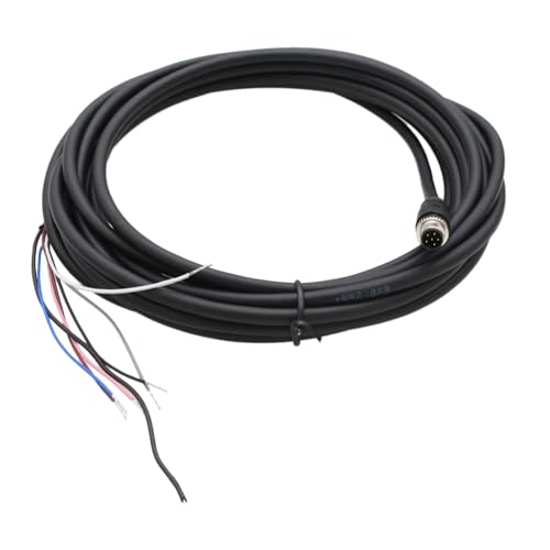 M8 6-pin GPIO Power I/O Open Cable for Basler Camera ace 2 V, Boost R, Racer 2 S, Vision System Sensor Industrial Automation Control, A Coding, Shielded, 1m M8 6 pin male to open