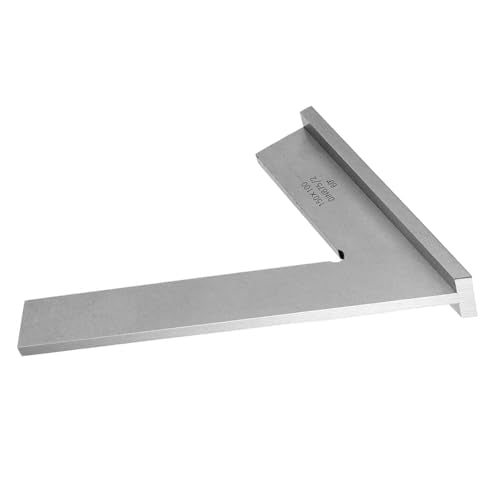 45 Degree Angle Ruler 45 Degree Mitre Angle Mechanical Engineering with Seat for Engineers and Carpenters (150x100mm)