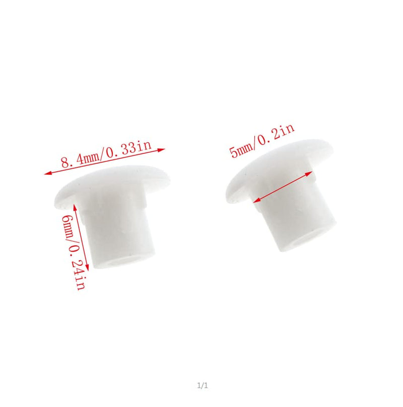 [Australia - AusPower] - 5mm Plastic Hole Plugs SJZBIN 200PCS White 3/16 Inches Round Button Flush Type Plugs Screw Cap Drilling Cover Plugs for Chair Cabinet Cupboard Shelf Furniture Fencing Post Pipe Insert End Caps 