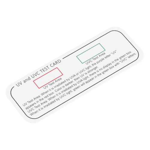UV Test Cards 10 Pack UV Test UVC UVA Light Effects Tester Indicator Cards UV Detection Strips Paper Tester for UV Radiation Exposure