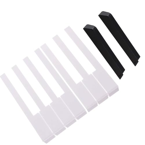 Piano Keytops Replacement 88 Key Piano Keys Top Complete Set Black and Plastic White Key Repair Kit
