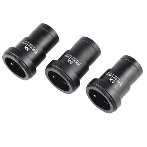 3 Pieces 1.25 inch Astronomical Telescope Barlow Lens 2X 3X 5X Eyepiece Lens Telescope Eyepiece Kit
