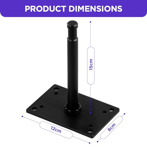 Studio Baby Pin Plate Wall Ceiling Mount,5.9" Mini Lighting Wall Holder with 5/8" Stud for Photo Studio Light Stand Flash Accessories… Black 5.9 inch