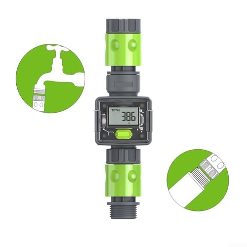 Water Flow Sensor, Portable Digital Water Flow Meter, Outdoor Garden Hose Water Meter For Farmland Irrigation