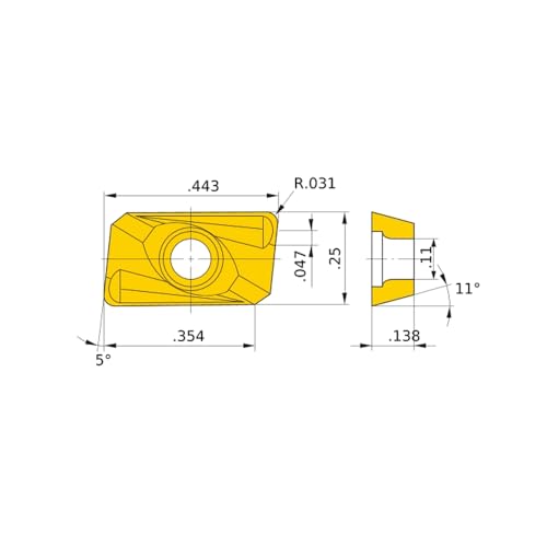 Tanomate APMT1604PDER-H2 carbide milling insert with PVD coating