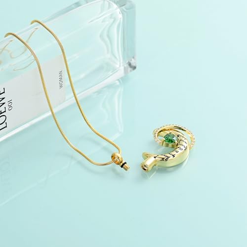 Moonstone Cat Cremation Jewellery for Ashes Pet Urn Necklaces for Men Women Lovely Cat Memorial Keepsakes Urn Pendant Necklaces Locket Jewellery C-Gold