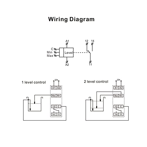 GEYA 2 or 1 Level Control Mode 1SPDT Liquid Timer Control Relay Electronic Liquid Level Control 10A(GRL8-02,AC/DC24V-240V) AC/DC24V~240V GRL8-02