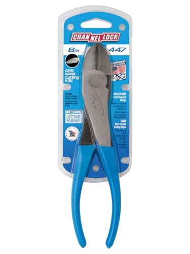 Channellock 447 7.5-inch curved jaw diagonal cutting pliers with side-cutting blades