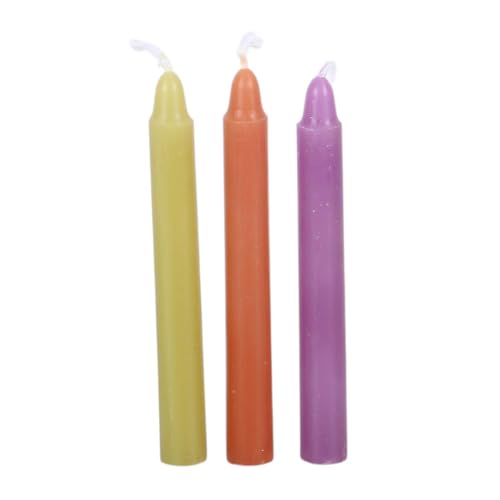 Mischief and Magic Spell Candles | Pack of 12 Unscented Ritual Candles | Witchy Halloween Decor | Coloured Candles for Rituals & Charms
