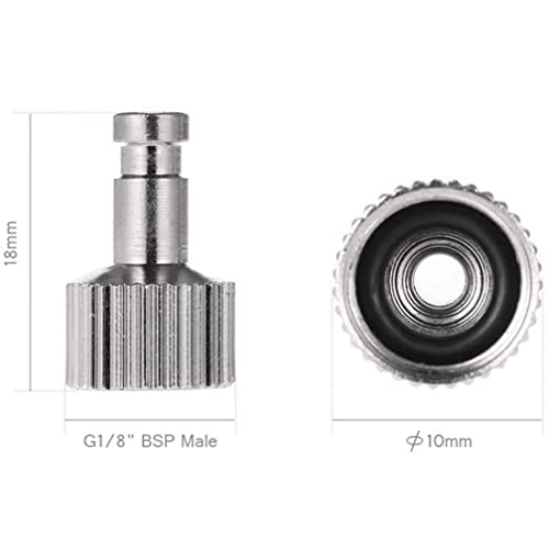 Airbrush Quick Release Coupling 1/8 with 5 Male Connectors Adjustable Air Pressure for Air Compressor and Airbrush Hose