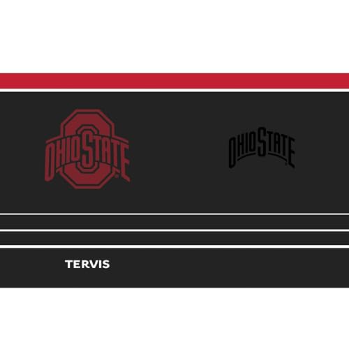 Tervis Traveler Ohio State Buckeyes - Night Game Triple Insulated Tumbler Travel Cup Keeps Drinks Cold & Hot, 20oz, Stainless Steel