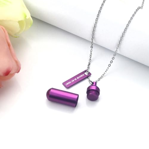 8Pcs Urn Necklace for Ashes Tree of Life Cremation Urn Waterproof Carved Ashes Locket with Cylinder Jewelry for Ashes with Forever in my heart ﻿ ﻿ (8Pcs)