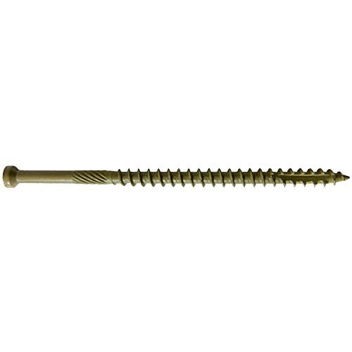 Jake Sales #7 x 3-inch bronze-coated wood screws with tiny finish heads, Torx star drive, ACQ compatible, 1 lb box