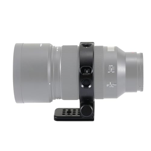 FocusFoto Metal Tripod Collar Mount Ring 85mm for Viltrox AF 135mm F1.8 LAB FE/Z-Mount Lens, Bottom with 1/4" & 3/8" Thread Screw Mount Dovetail Groove Quick-Release Plate for Acra-Swiss Tripod