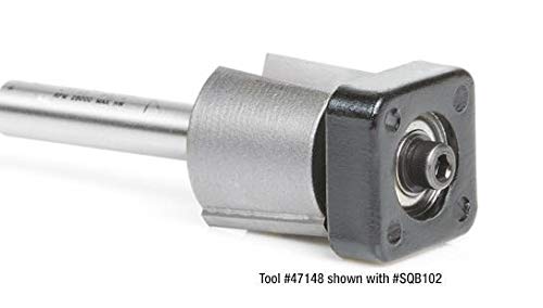 Amana Tool - 47147 Carbide Tipped Laminate Trimmer with Euro Square Bearing 1/2 Dia x 19/6
