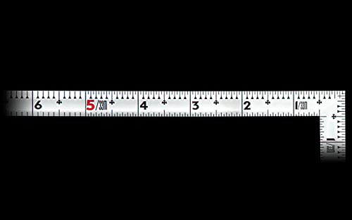 [Australia - AusPower] - Shinwa Sokutei 10655 Curb Scale, Same Thickness, Square 1.6 Inches, Masterpiece, Red Numerals, Silver 1尺6寸 