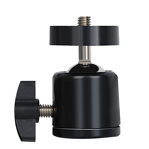Hot Shoe Mount Adapter, 18 inch Ring Light Accessories, 1/4" Mini Ball Head Ring Light Adapter for Cameras, Camcorders, Smartphone, Gopro, LED Video Light