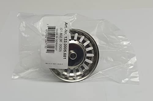 FRANKE Strainer Basket Manual Operation / Waste Basin / 3 1/2 Inch Strainer Basket / from Year of Manufacture 99 / Replacement Part