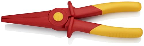 KNIPEX 98 62 02 insulated flat nose plastic pliers, red and yellow 1000V needle-nose pliers