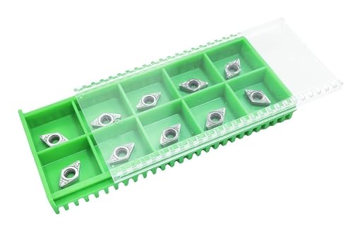 DL TOOLS industrial CNC carbide turning inserts DCGT21.51/DCGT070204 for aluminum, 10 pieces