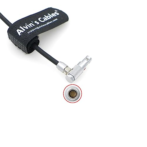 Alvin's Cables 00B 5 Pin Male Audio Cable for RED V-Raptor| RED Komodo-X Replacement Cable for RED DSMC3 5-Pin to Dual XLR Adapter Straight to Right Angle 55cm|21.7inches