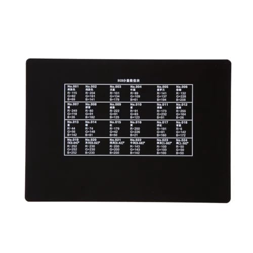 Color test card for camera calibration, digital color correction, 24-color card test for color matching in photo and video editing palette board